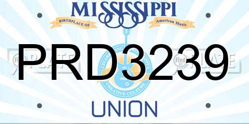 PRD3239 Mississippi License Plate