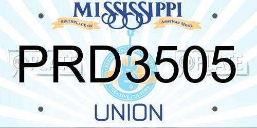 PRD3505 Mississippi License Plate