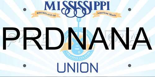 PRDNANA Mississippi License Plate
