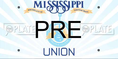 PRE Mississippi License Plate