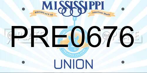 PRE0676 Mississippi License Plate