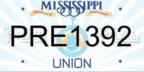 PRE1392 Mississippi License Plate