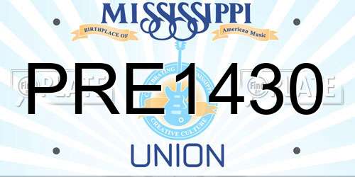 PRE1430 Mississippi License Plate