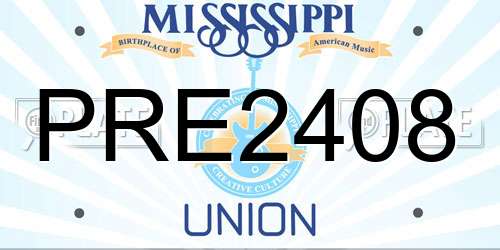 PRE2408 Mississippi License Plate