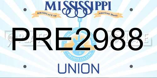PRE2988 Mississippi License Plate