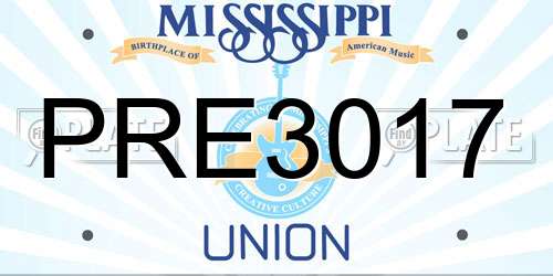 PRE3017 Mississippi License Plate