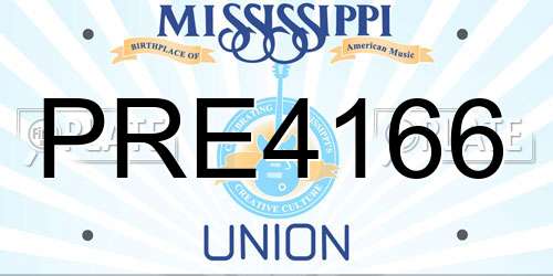 PRE4166 Mississippi License Plate