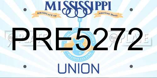 PRE5272 Mississippi License Plate