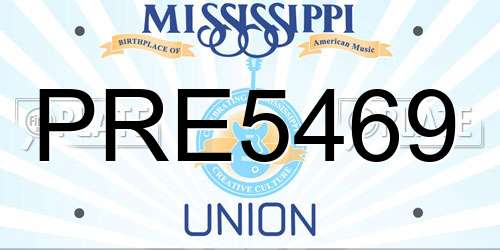 PRE5469 Mississippi License Plate