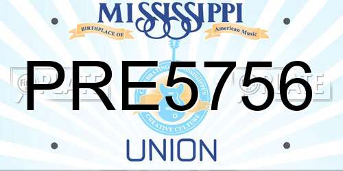 PRE5756 Mississippi License Plate