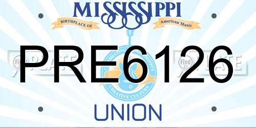 PRE6126 Mississippi License Plate