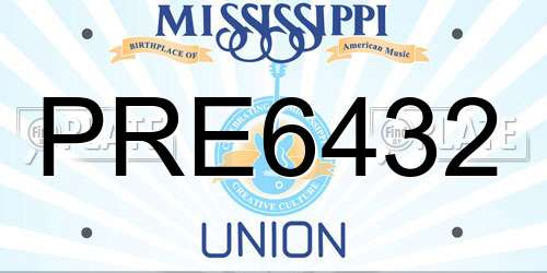 PRE6432 Mississippi License Plate