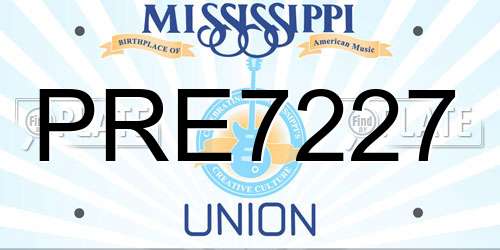 PRE7227 Mississippi License Plate