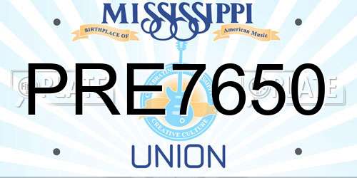 PRE7650 Mississippi License Plate