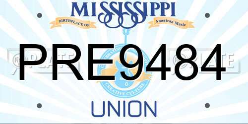 PRE9484 Mississippi License Plate