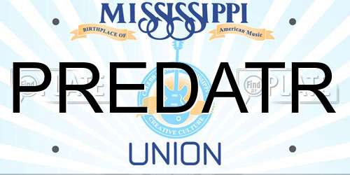 PREDATR Mississippi License Plate