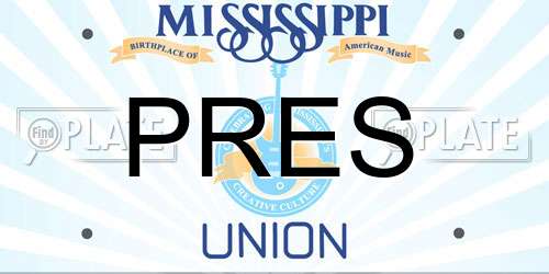 PRES Mississippi License Plate