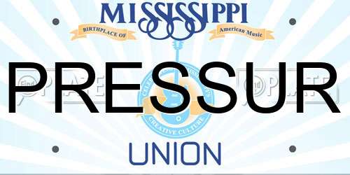 PRESSUR Mississippi License Plate