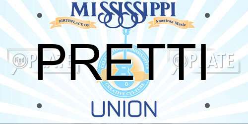 PRETTI Mississippi License Plate