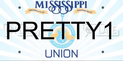 PRETTY1 Mississippi License Plate
