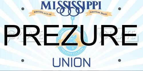 PREZURE Mississippi License Plate