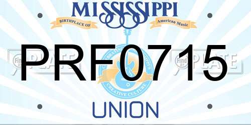 PRF0715 Mississippi License Plate