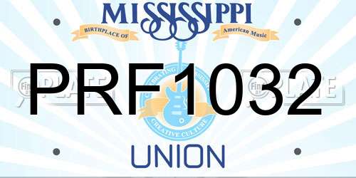 PRF1032 Mississippi License Plate