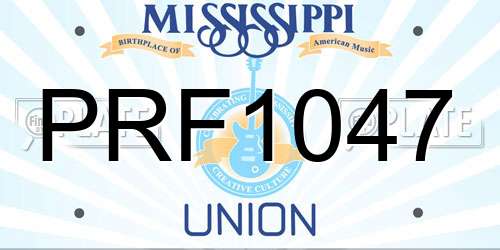 PRF1047 Mississippi License Plate
