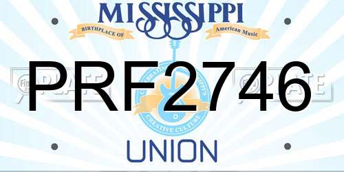 PRF2746 Mississippi License Plate