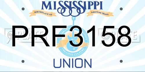 PRF3158 Mississippi License Plate