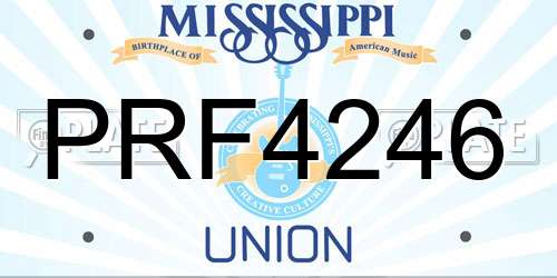 PRF4246 Mississippi License Plate