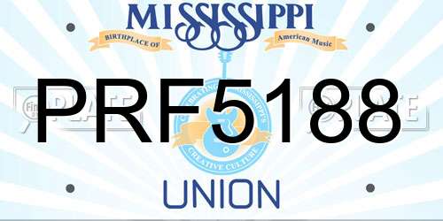 PRF5188 Mississippi License Plate