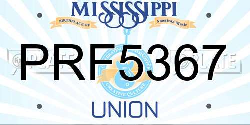 PRF5367 Mississippi License Plate