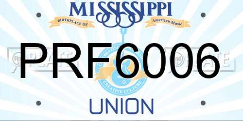 PRF6006 Mississippi License Plate