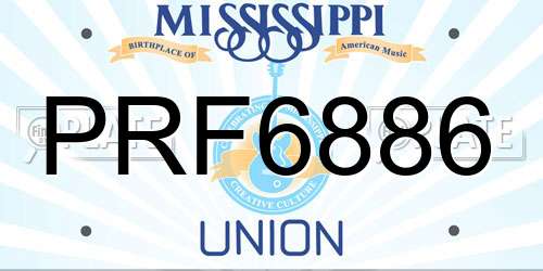 PRF6886 Mississippi License Plate