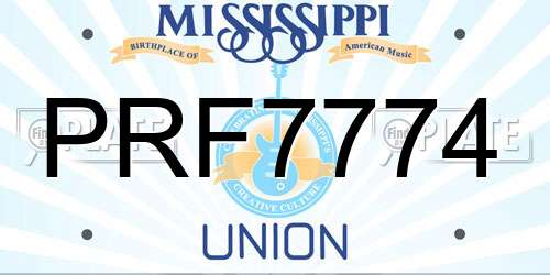 PRF7774 Mississippi License Plate
