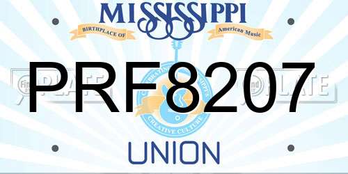 PRF8207 Mississippi License Plate
