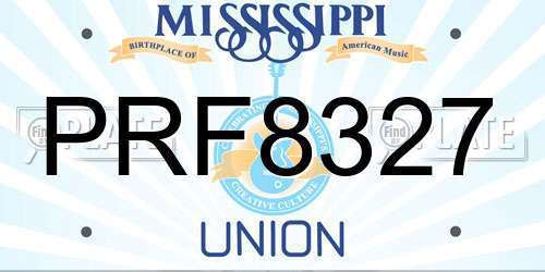 PRF8327 Mississippi License Plate