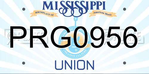 PRG0956 Mississippi License Plate