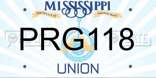 PRG118 Mississippi License Plate