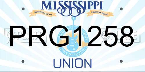 PRG1258 Mississippi License Plate