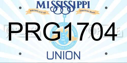 PRG1704 Mississippi License Plate