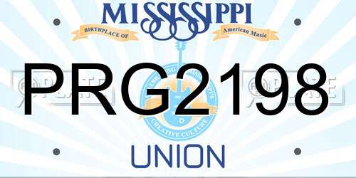 PRG2198 Mississippi License Plate