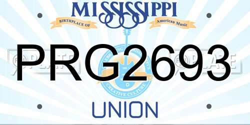 PRG2693 Mississippi License Plate