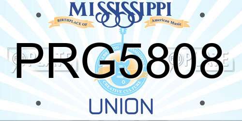 PRG5808 Mississippi License Plate