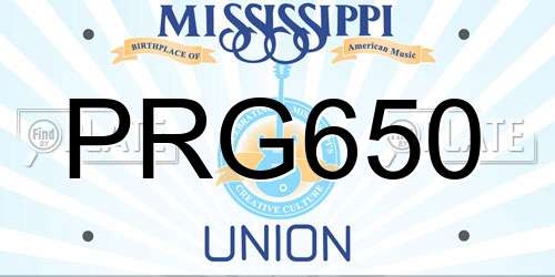 PRG650 Mississippi License Plate
