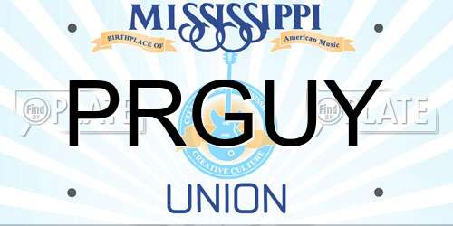 PRGUY Mississippi License Plate