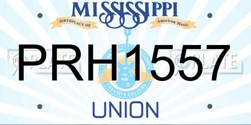 PRH1557 Mississippi License Plate