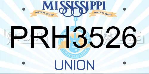PRH3526 Mississippi License Plate