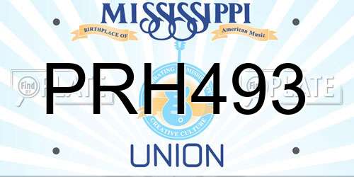 PRH493 Mississippi License Plate